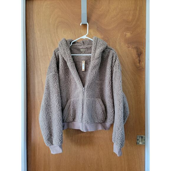 NWTs - SKIMS Teddy Zip Up Jacket - Desert - Sz: 3x - Picture 1 of 3